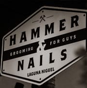 hammer and nails hand and foot care sign