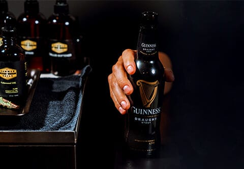 Drinking Guinness at Hammer & Nails
