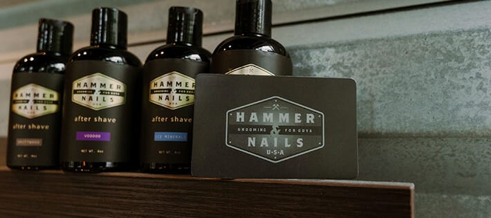 Hammer nails oil after shave