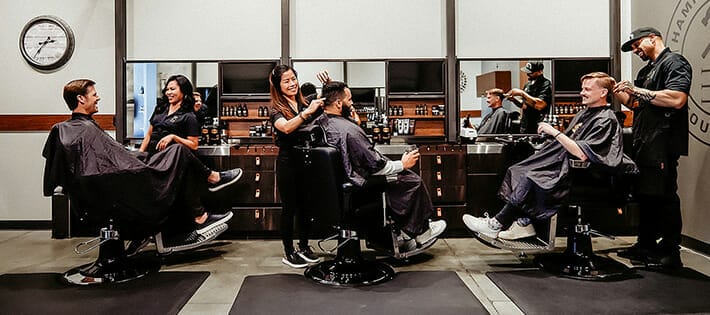 This Hair Salon With Soothing Geometries Invites Guests to Reflect